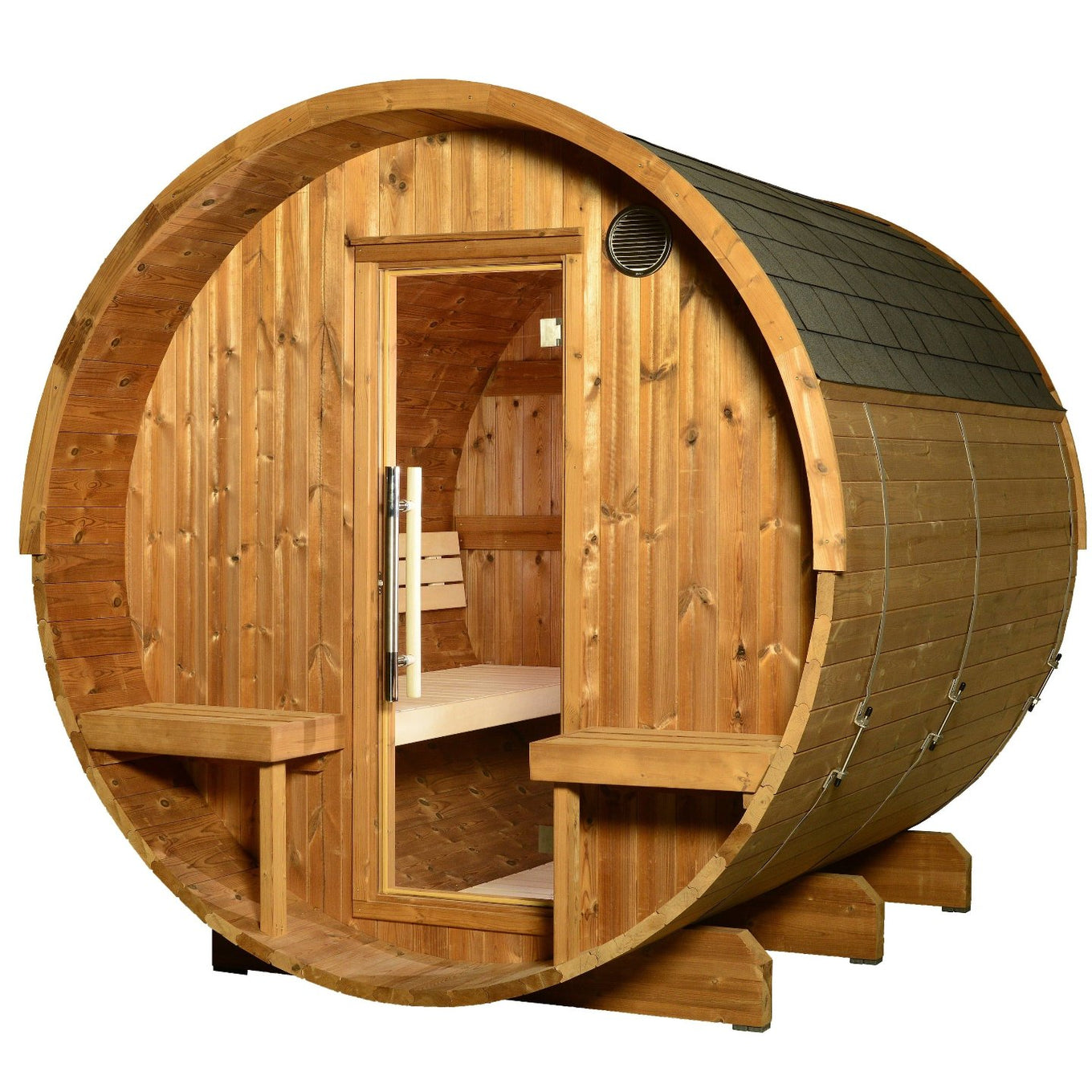 Magnus 6 Person Barrel Sauna - Outdoor Saunas