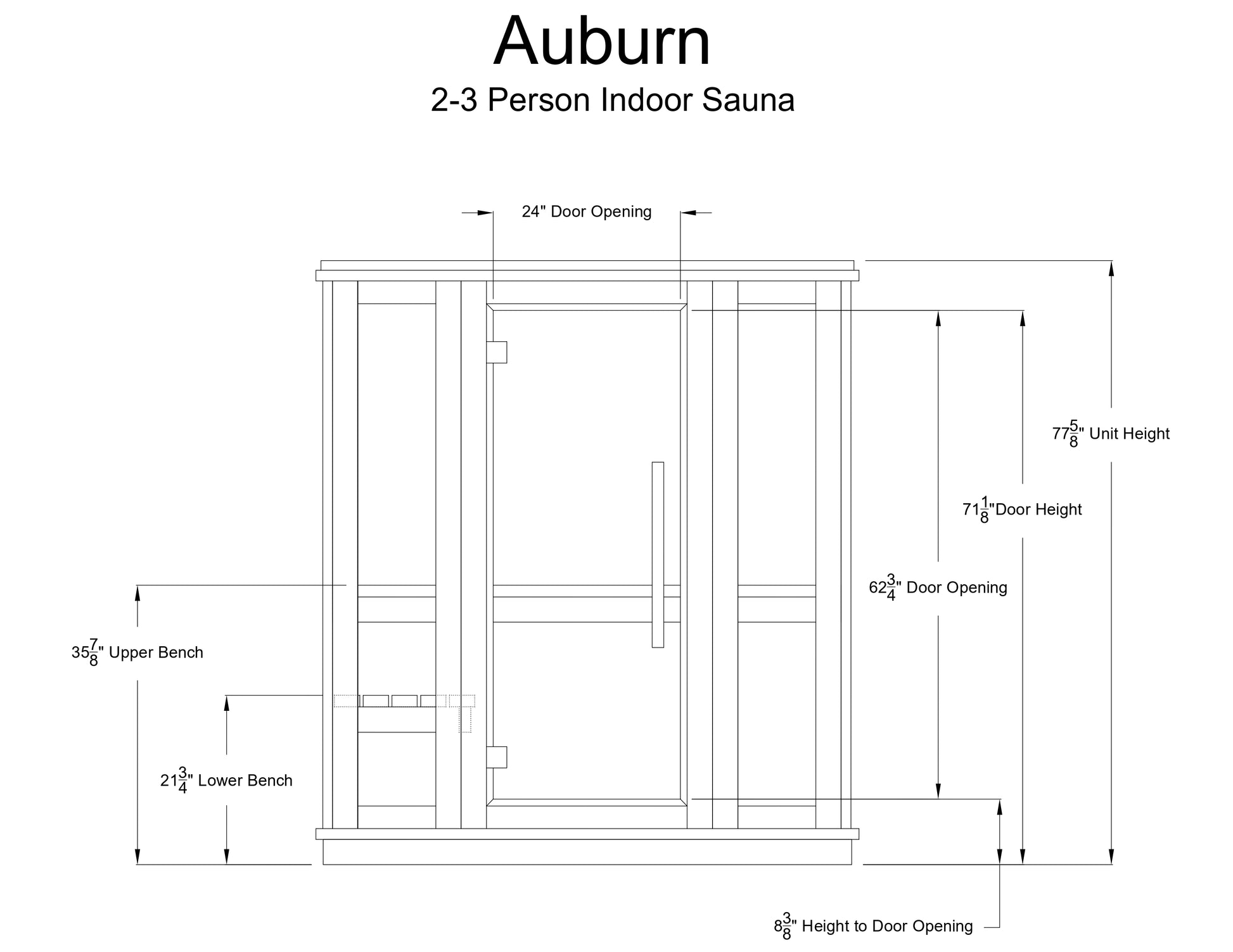 Auburn 2-3 Person Indoor Sauna - Indoor Saunas