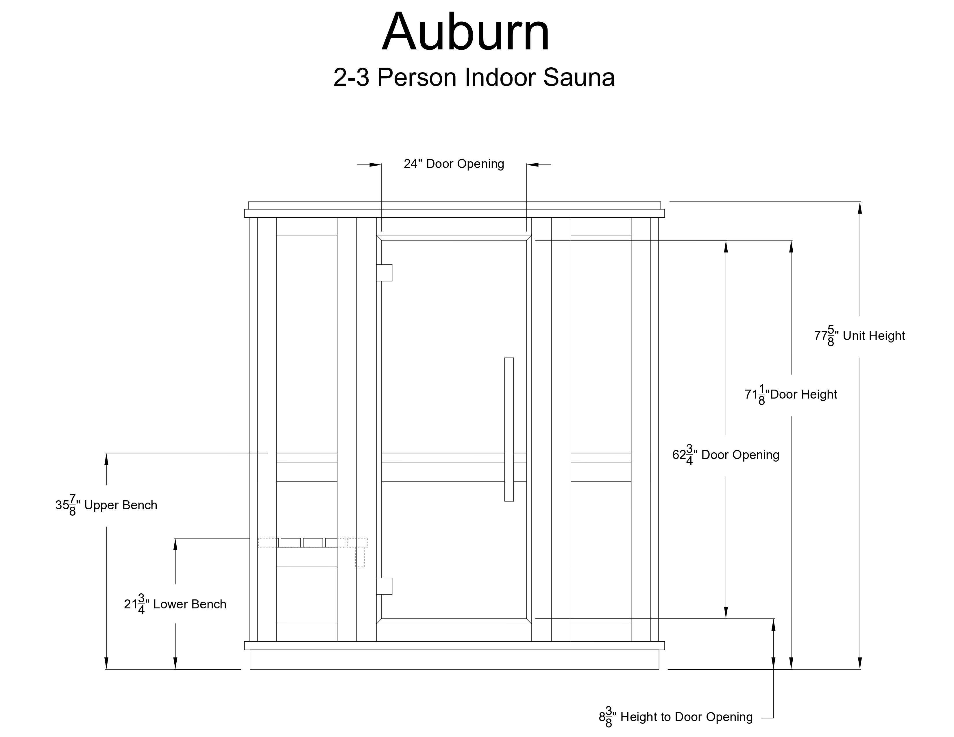 Auburn 2-3 Person Indoor Sauna - Indoor Saunas
