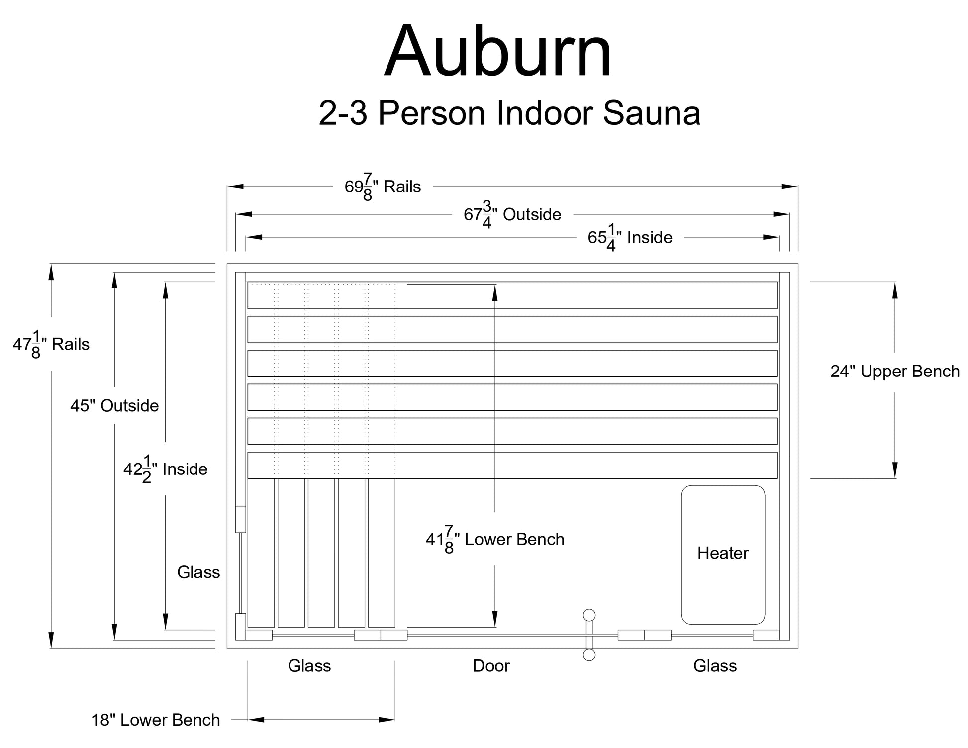 Auburn 2-3 Person Indoor Sauna - Indoor Saunas