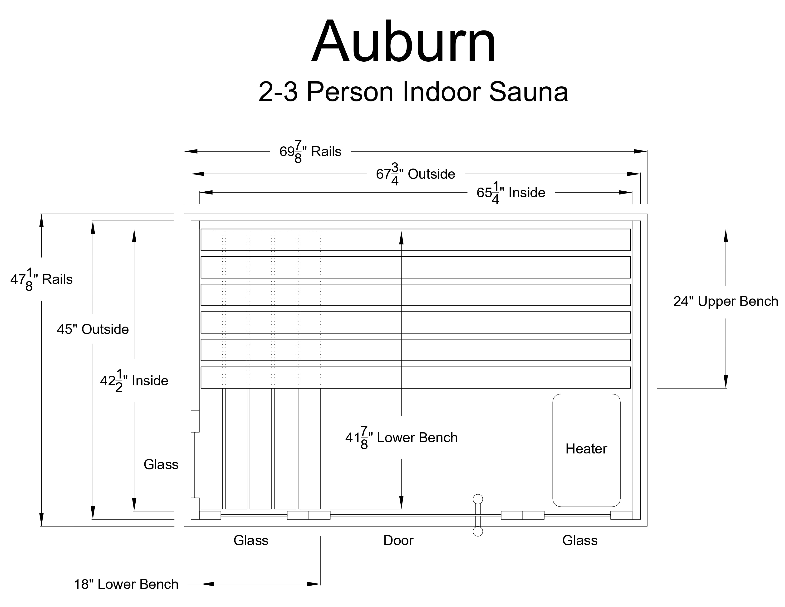 Auburn 2-3 Person Indoor Sauna - Indoor Saunas
