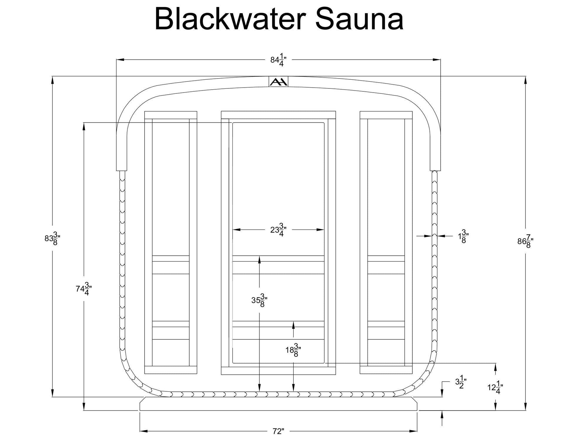 BlackWater 4 Person Cube Sauna - Outdoor Saunas