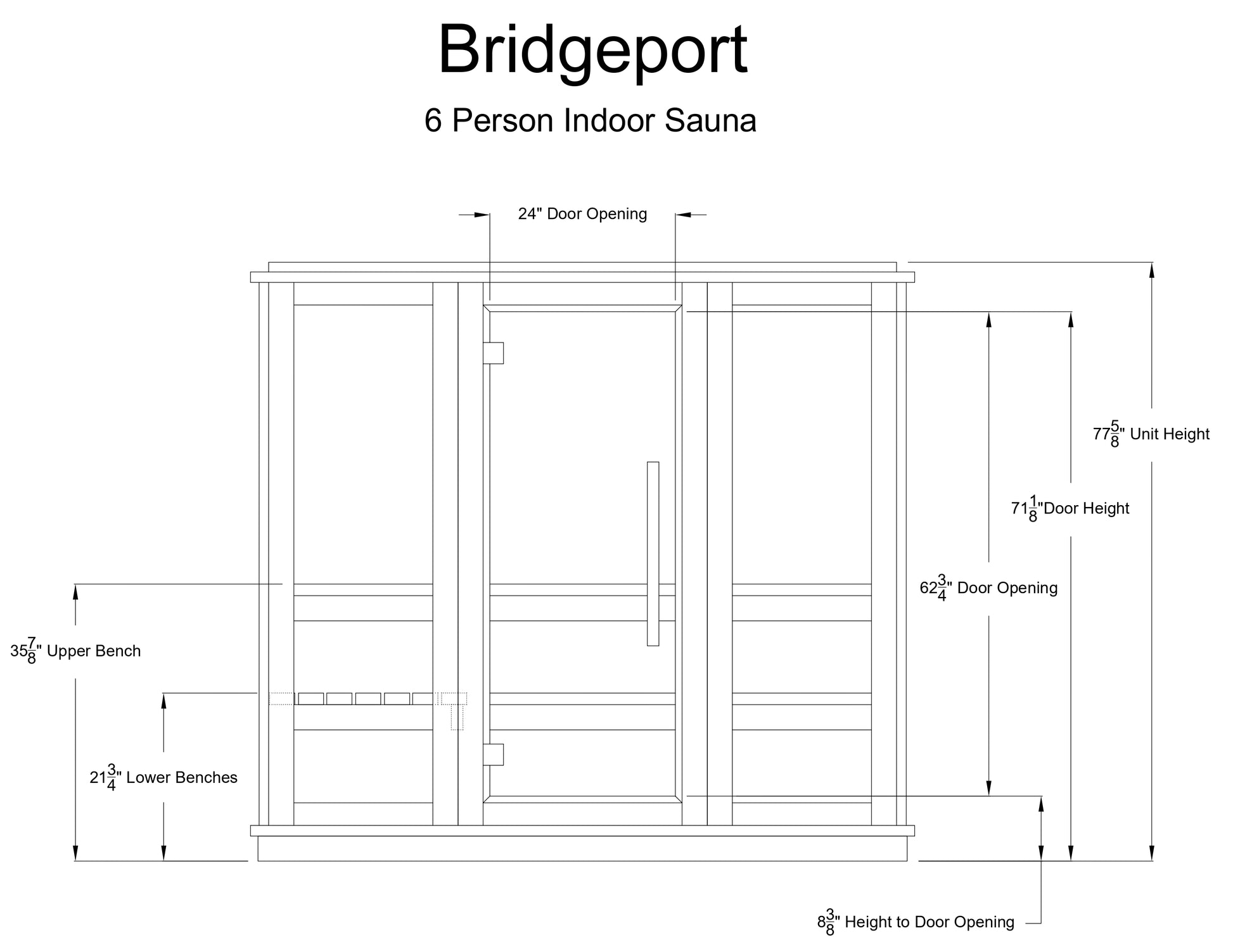 Bridgeport 6 Person Indoor Sauna - Indoor Saunas