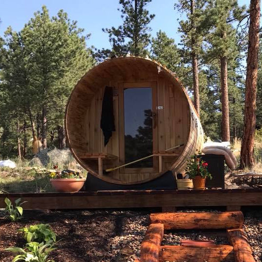 Charleston 4 Person Canopy Barrel Sauna