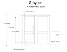 Load image into Gallery viewer, Grayson 4 Person Indoor Sauna

