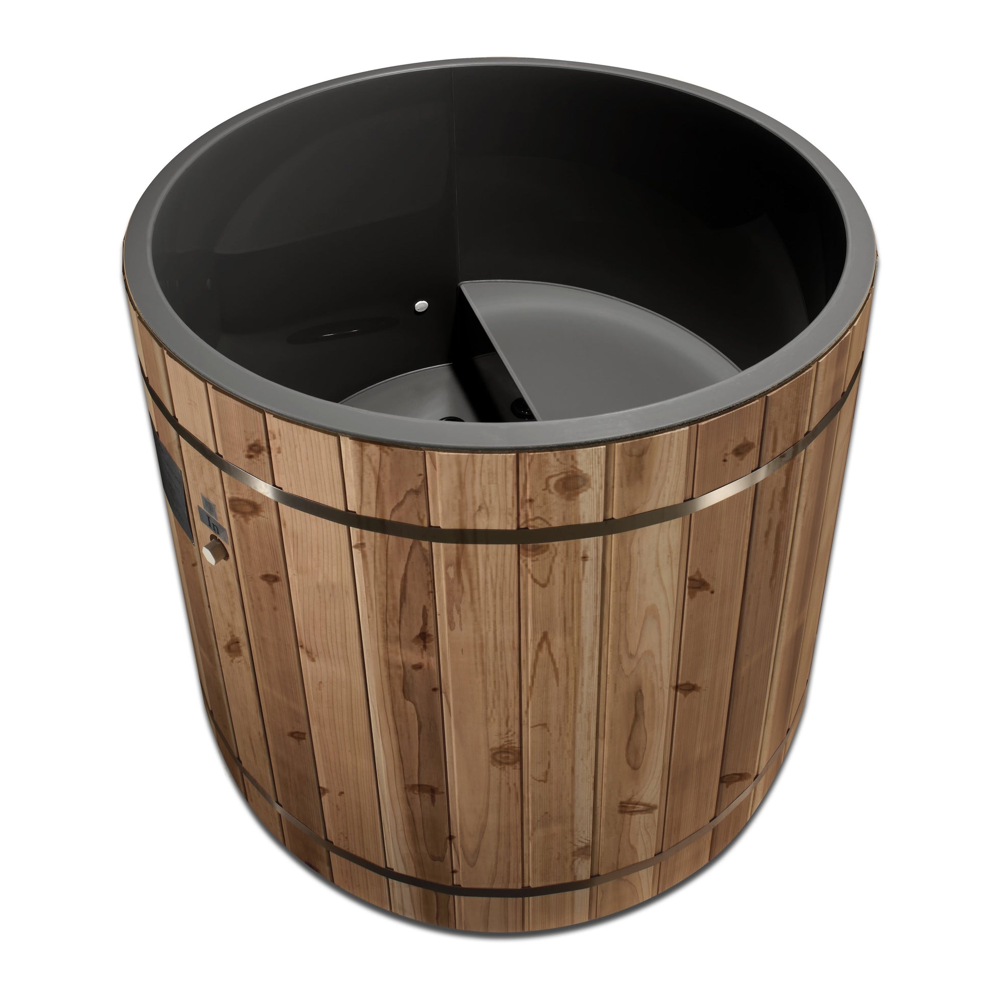 Glacier Cold Plunge + Chiller - Rustic Pacific Cedar / 0.6 HP / Plastic Lining - Cold Plunges