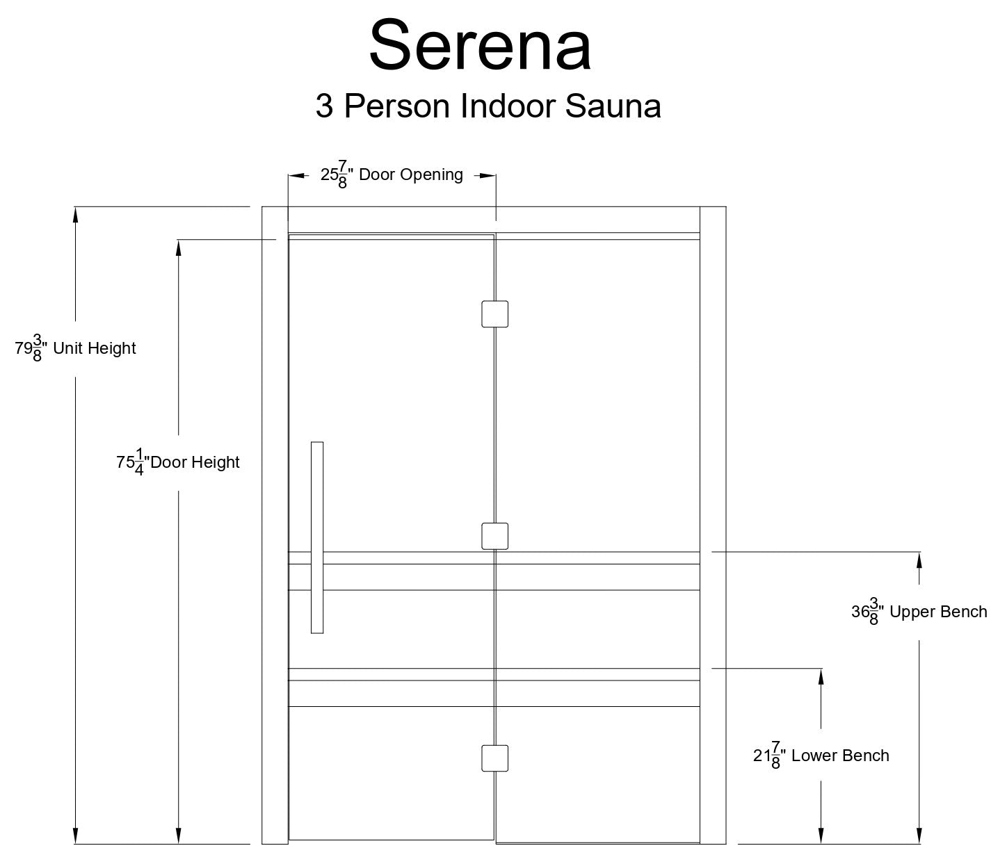 Serena 3 Person Indoor Sauna - Indoor Saunas