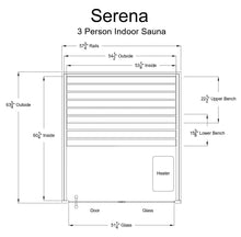 Load image into Gallery viewer, Serena 3 Person Indoor Sauna
