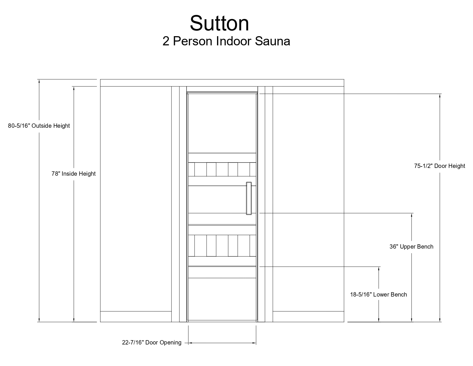 Sutton 2-person Indoor Sauna - Indoor Saunas