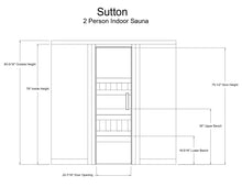 Load image into Gallery viewer, Sutton 2-person Indoor Sauna
