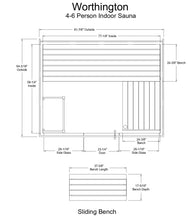 Load image into Gallery viewer, Worthington 4-6 Person Indoor Sauna
