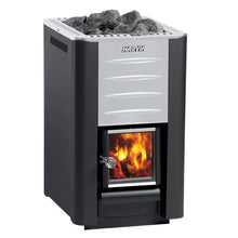 Load image into Gallery viewer, The Harvia 20 Pro sauna heater has a large stone cavity and an air-flow spoiler made of stainless steel.
