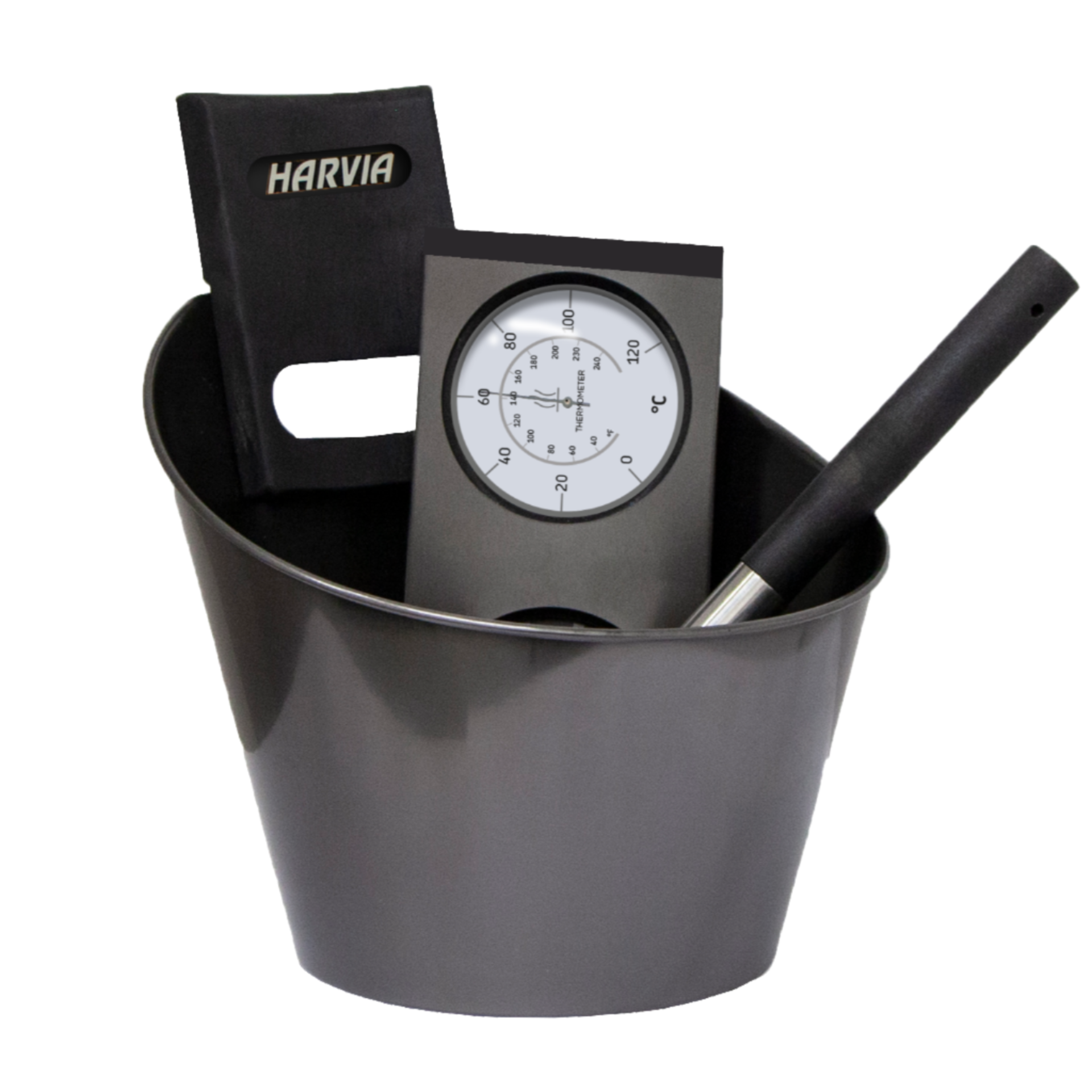 Harvia Onyx Bucket Ladle & Thermometer Kit - Accessories