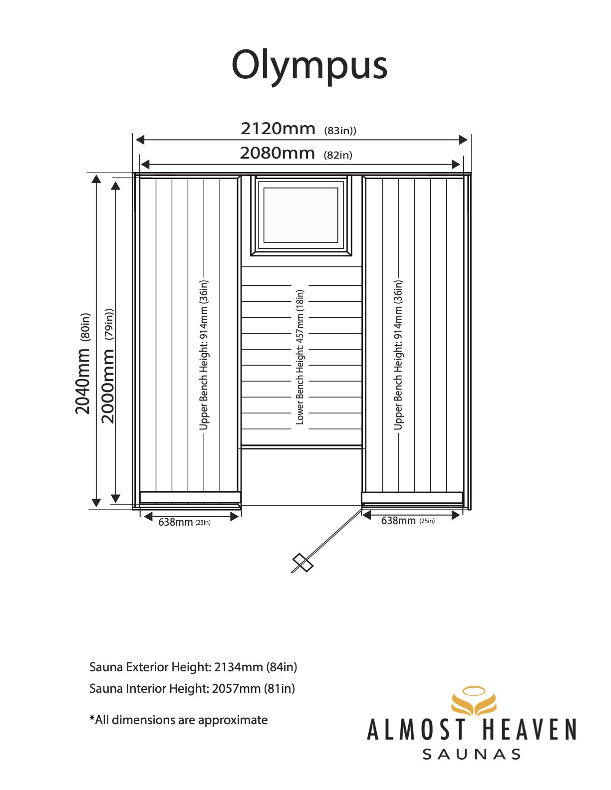 Olympus 6 Person Sauna - Indoor Saunas