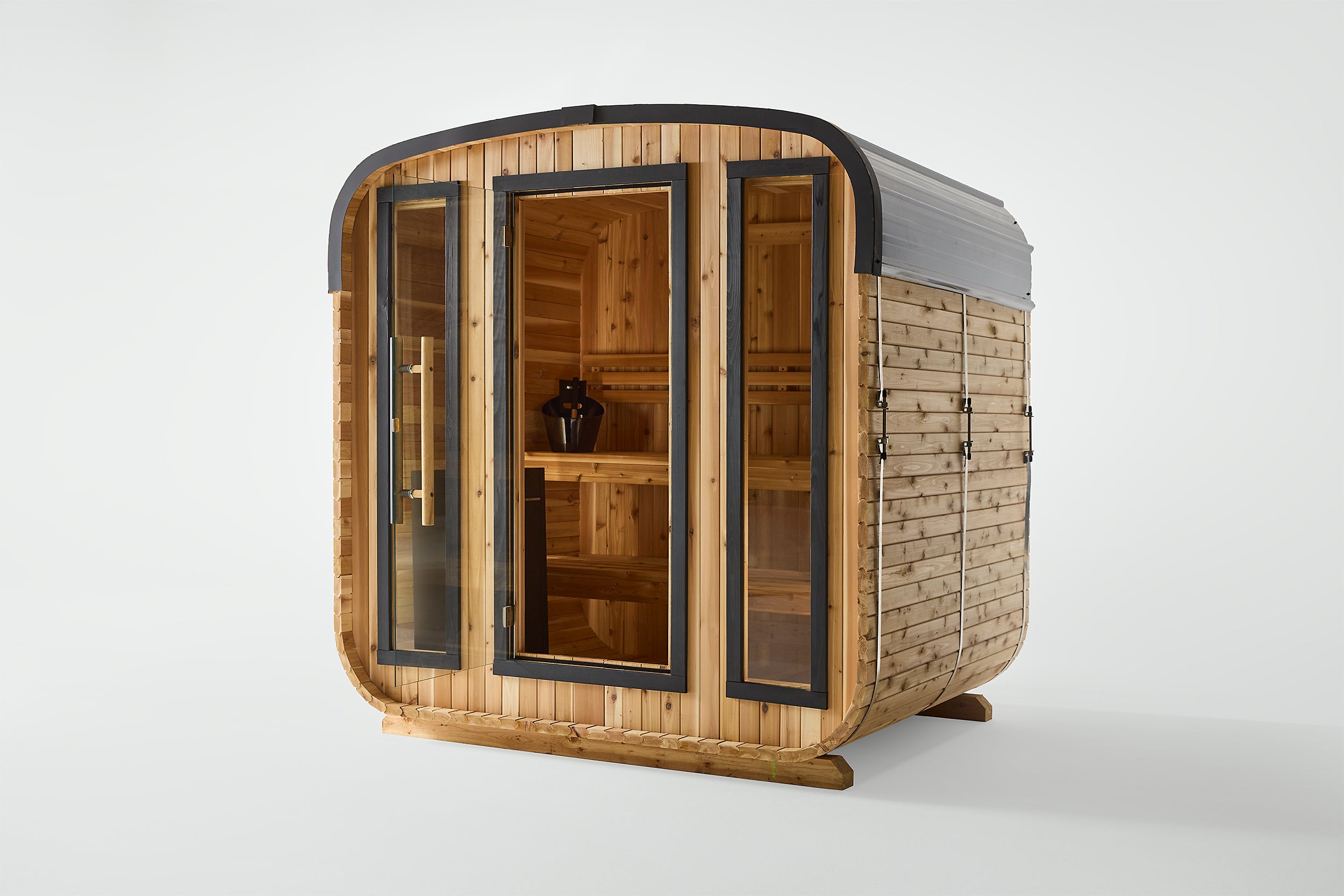 BlackWater 4 Person Cube Sauna - Almost Heaven Saunas