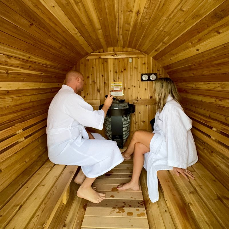 Huntington 4-6 Person Canopy Barrel Sauna