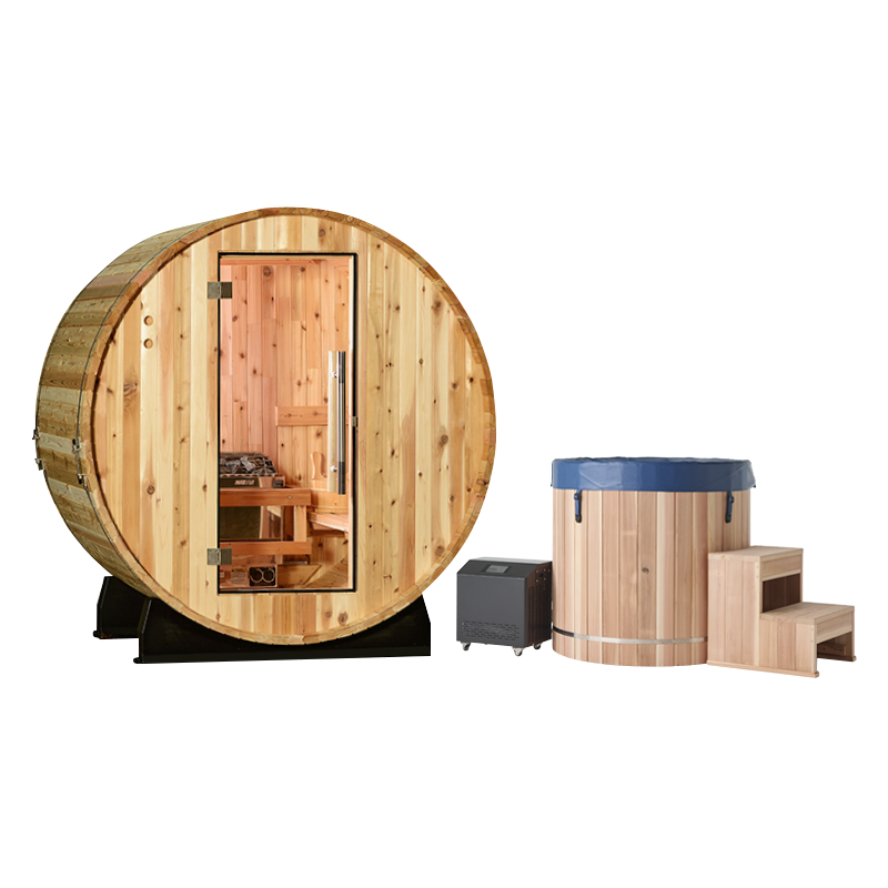 Salem 2-Person Barrel Sauna x Polar Cold Plunge - Sauna Bundles