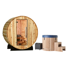 Load image into Gallery viewer, Salem 2-Person Barrel Sauna x Polar Cold Plunge
