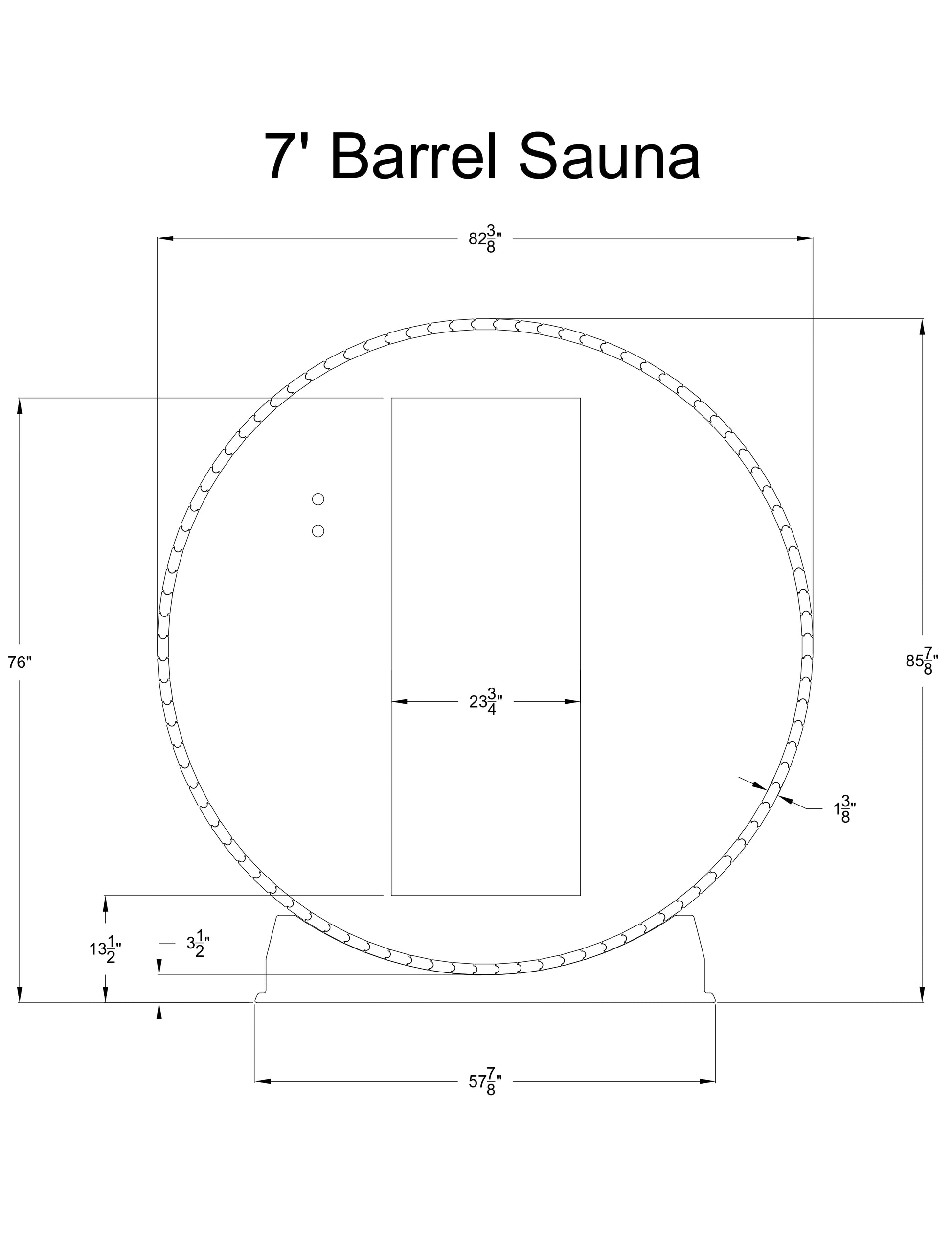 Lewisburg 6-8 Person Barrel Sauna - Outdoor Saunas