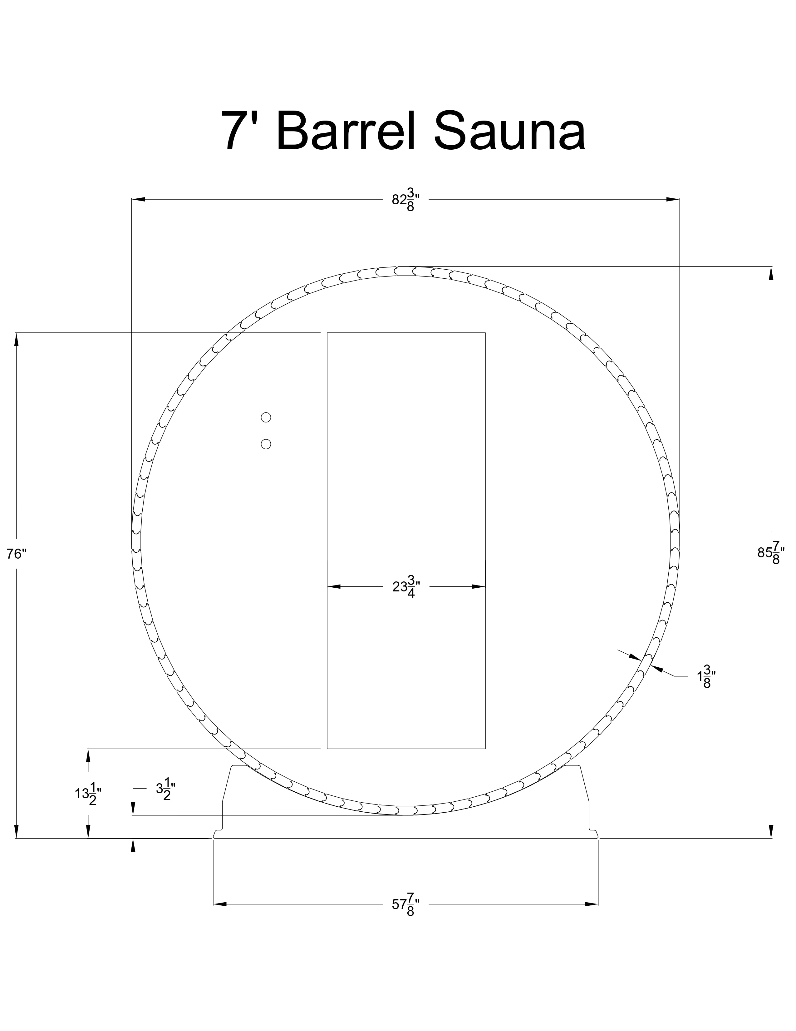 Lewisburg 6-8 Person Barrel Sauna - Outdoor Saunas