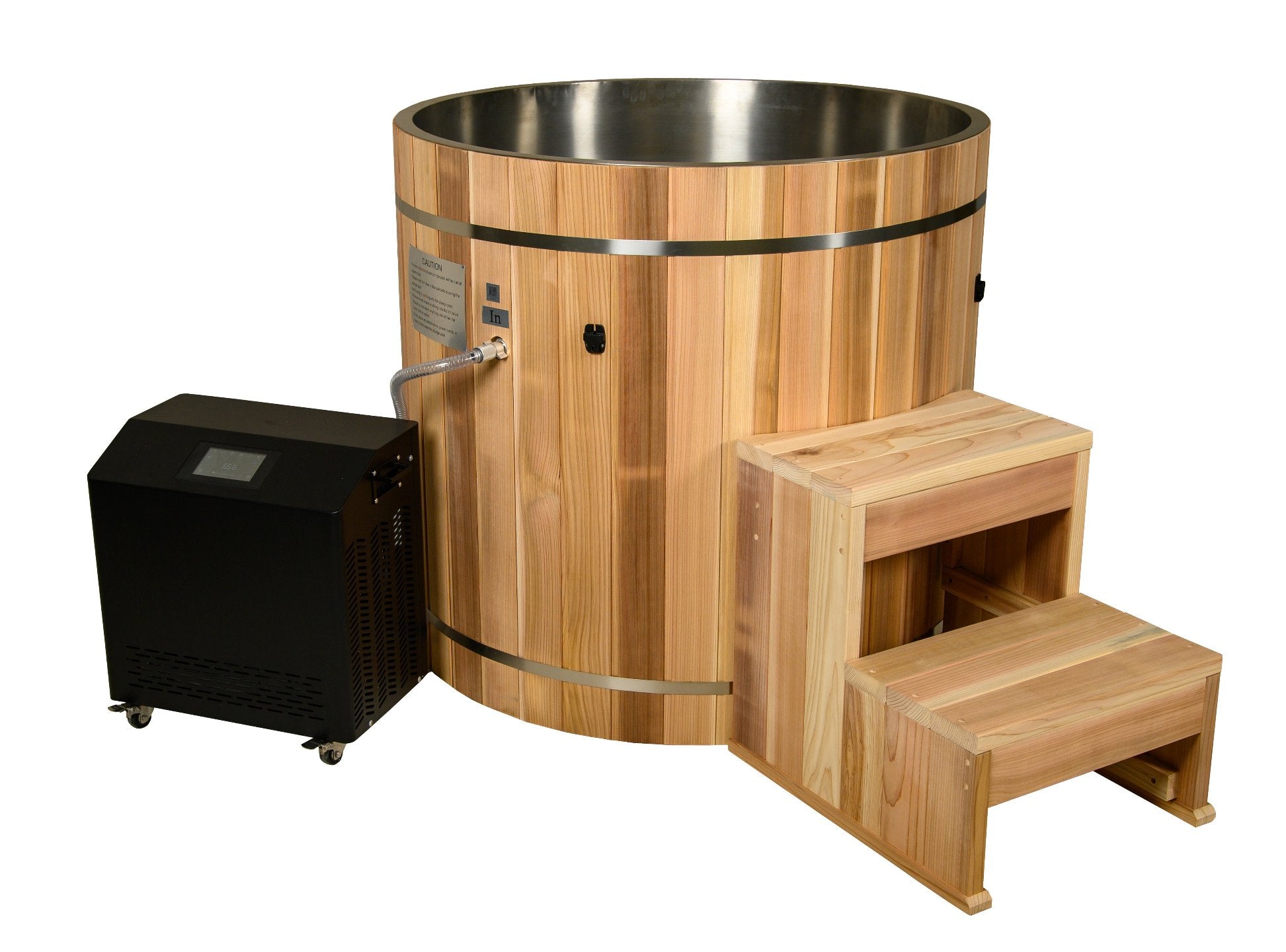 Polar Cold Plunge + Chiller - Rustic Pacific Cedar / 0.8 HP / Stainless Steel - Cold Plunges