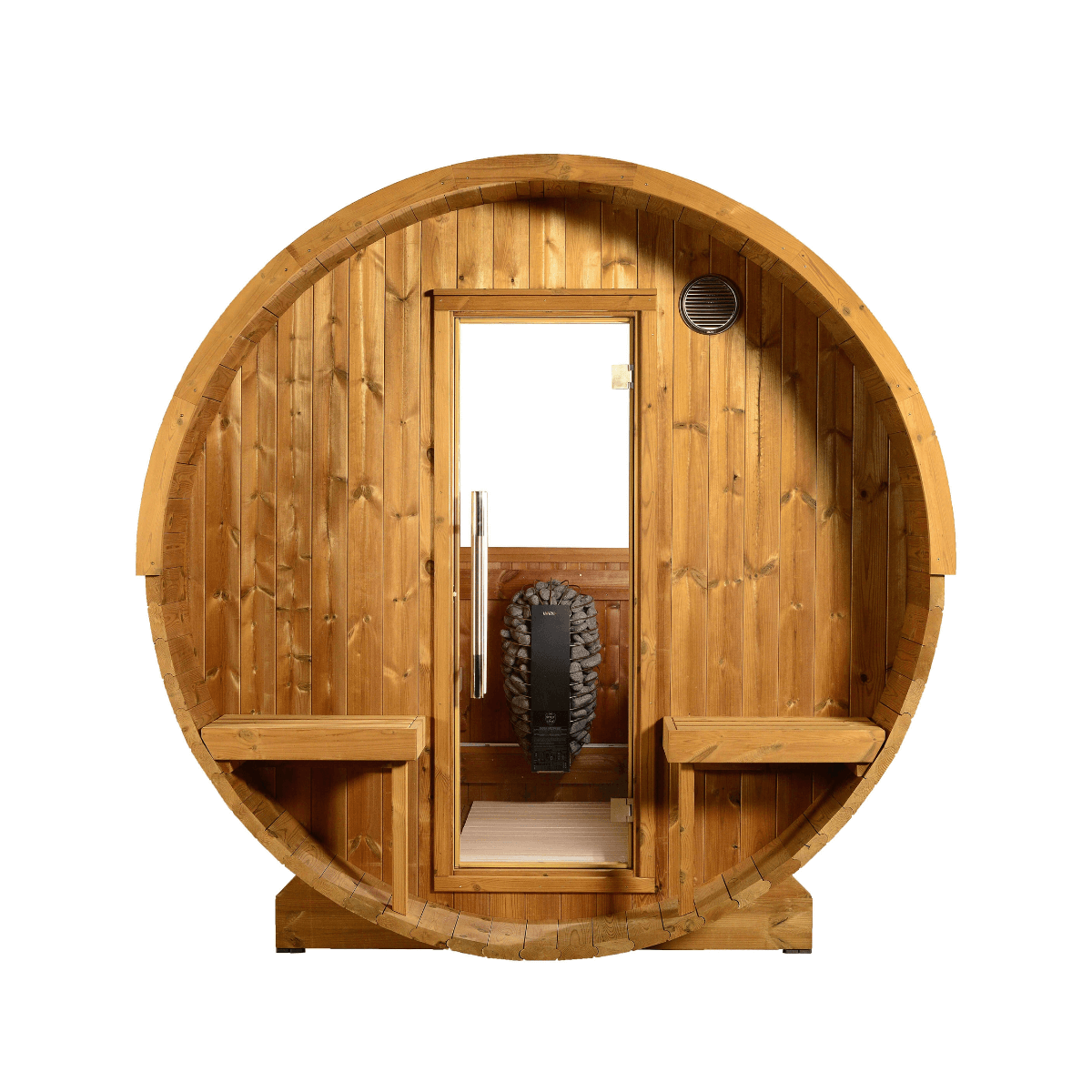 Evander 6 Person Canopy Barrel Sauna — Heritage Collection