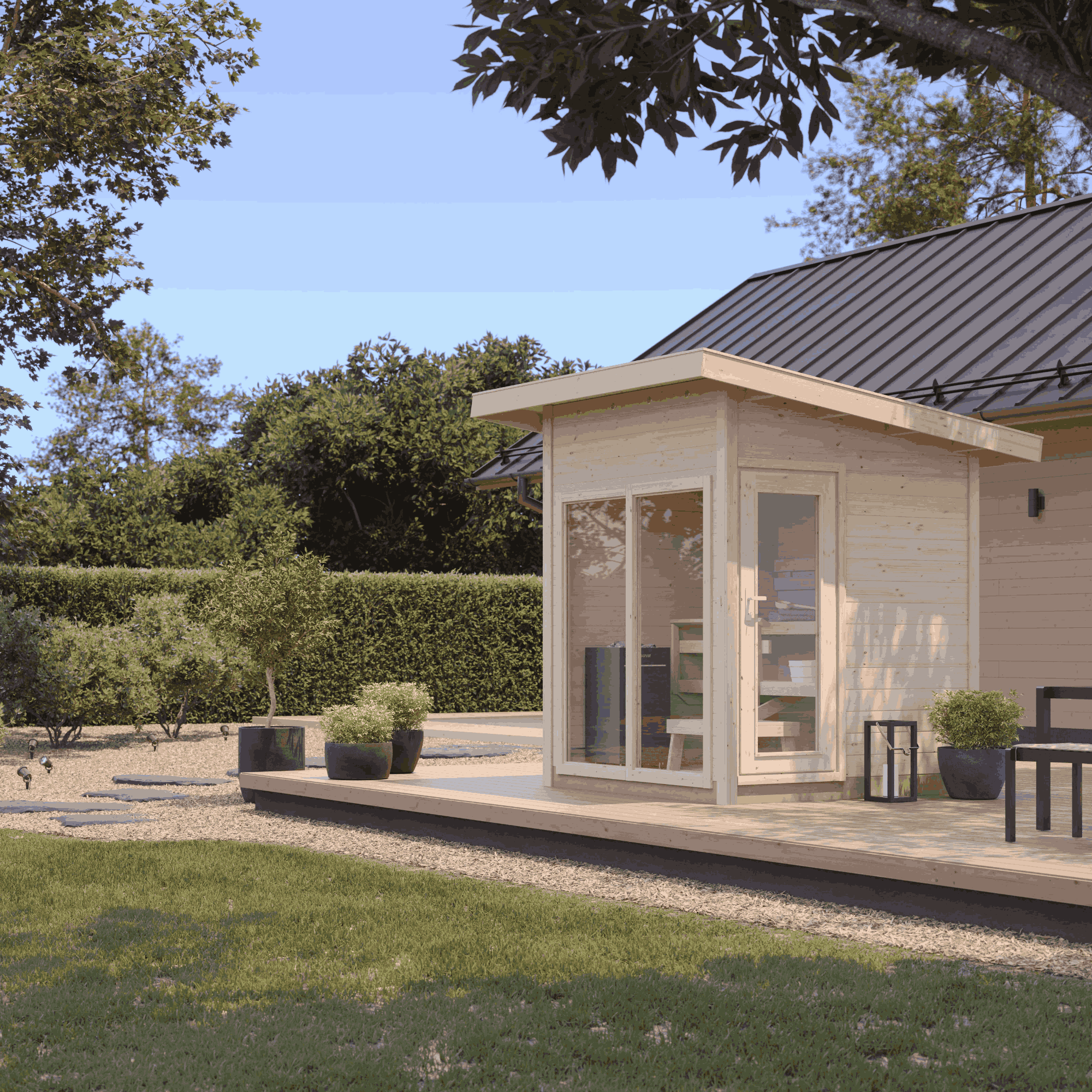 View Outdoor Sauna — Heritage Collection