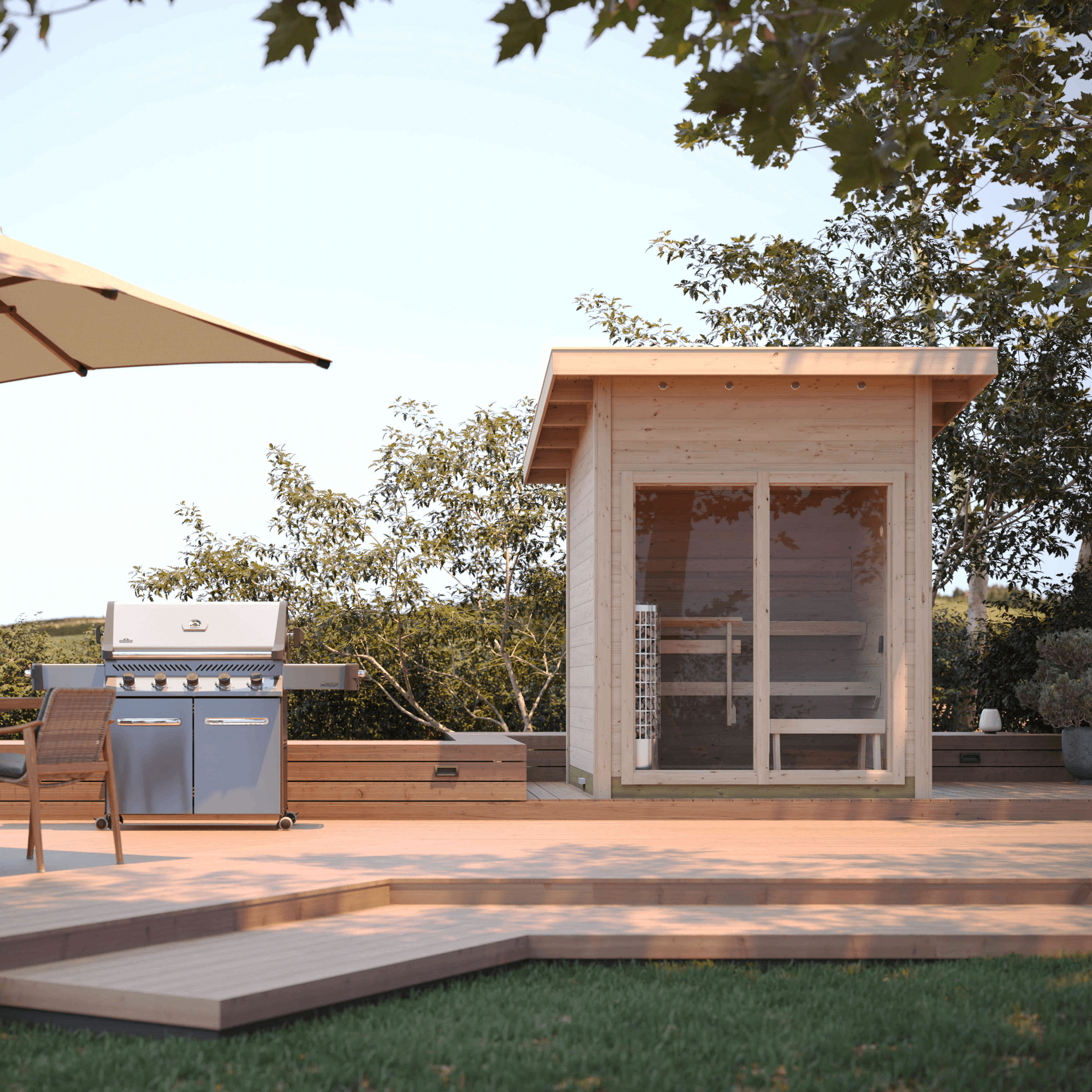 View Outdoor Sauna — Heritage Collection