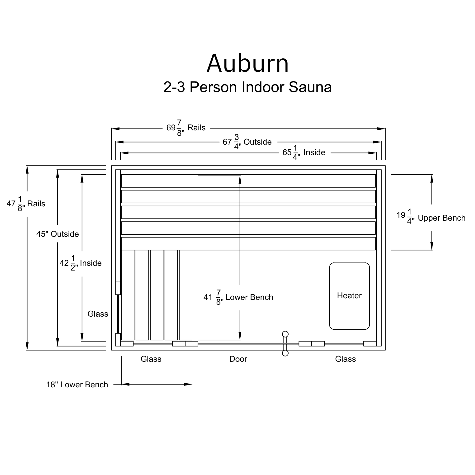 Auburn 2-3 Person Indoor Sauna