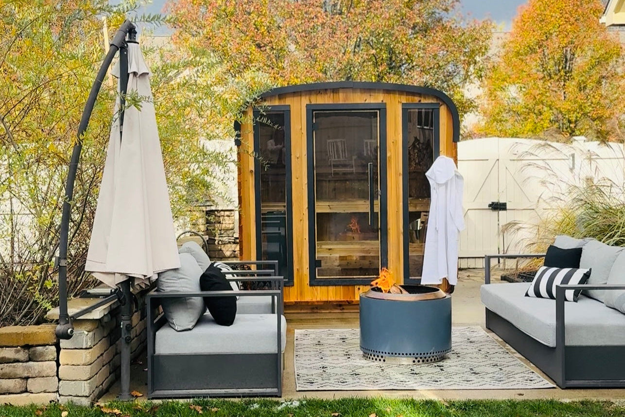 BlackWater 4 Person Cube Sauna - Almost Heaven Saunas