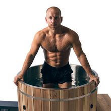 Load image into Gallery viewer, Salem 2-Person Barrel Sauna x Polar Cold Plunge
