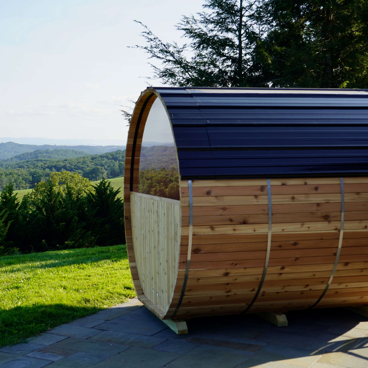 Weston 4-6 Person Flat Bottom Barrel Sauna
