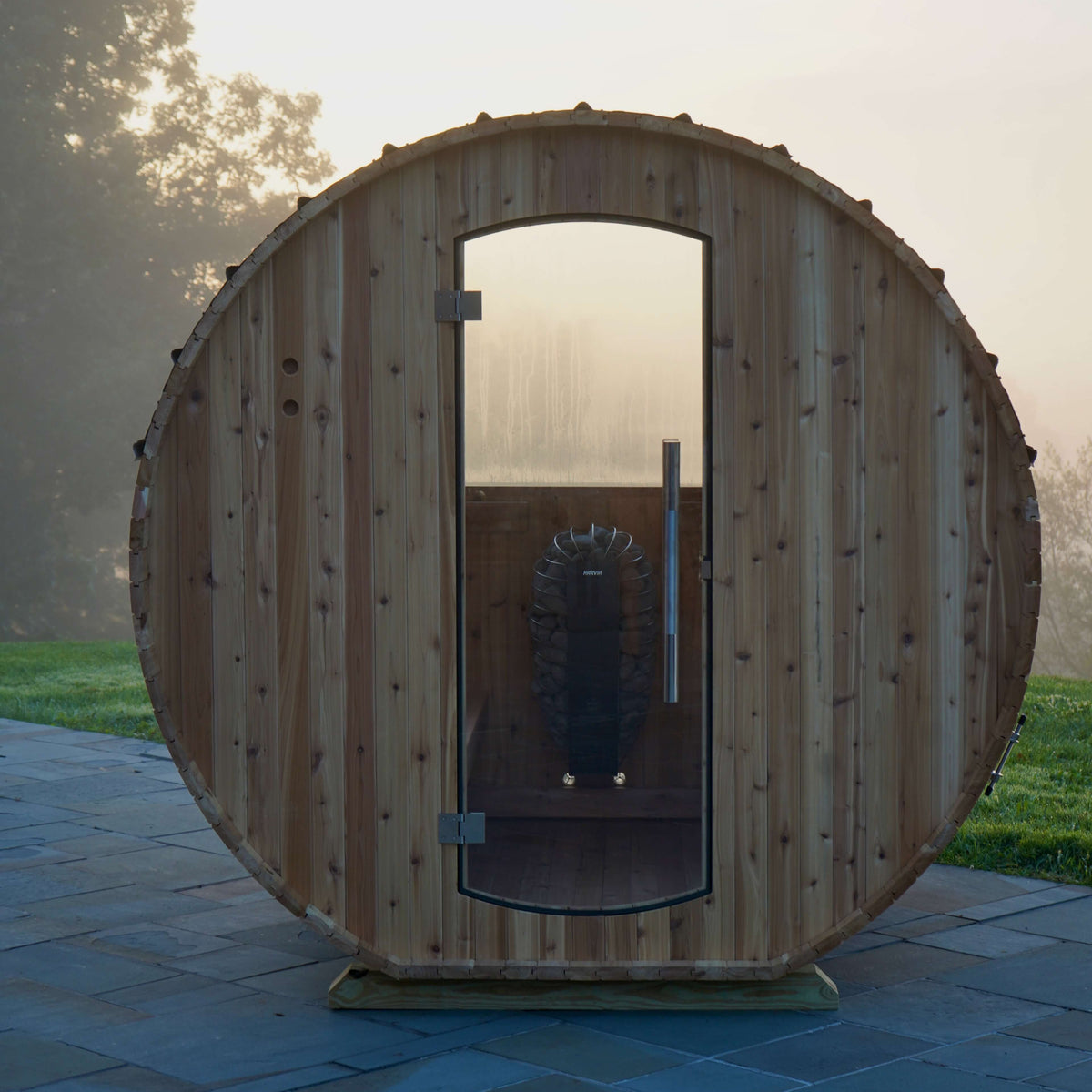 Weston 4-6 Person Flat Bottom Barrel Sauna