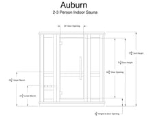 Load image into Gallery viewer, Auburn 2-3 Person Indoor Sauna
