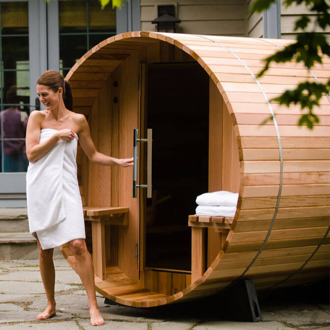Audra 2-4 Person Canopy Barrel Sauna