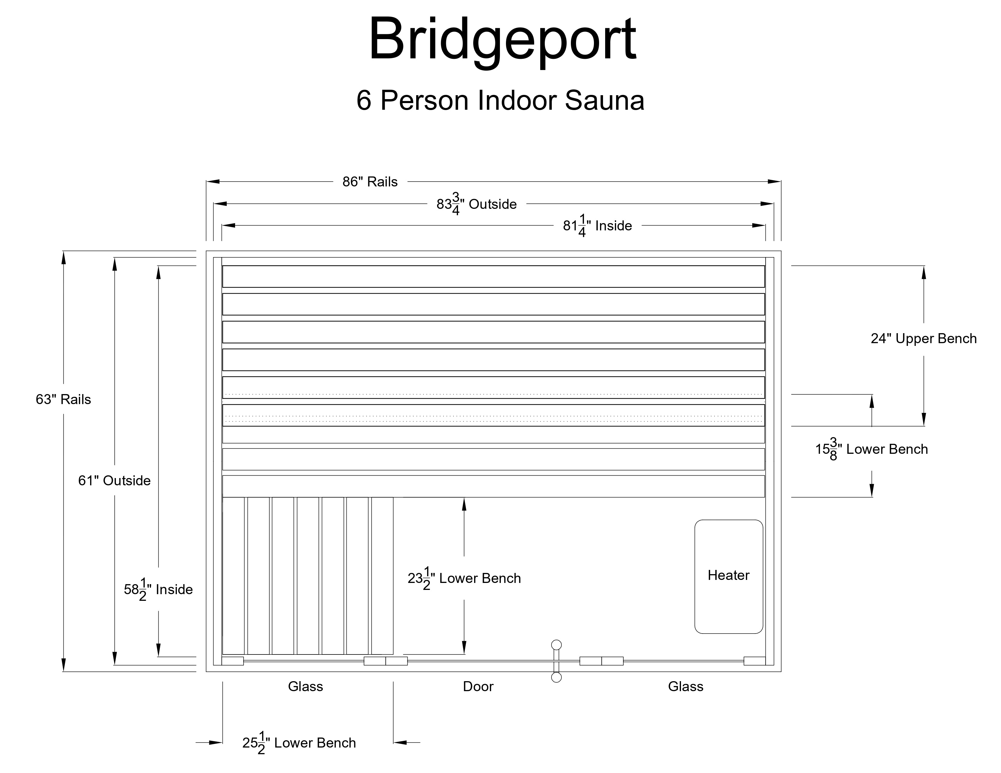 Bridgeport 6 Person Indoor Sauna