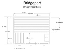 Load image into Gallery viewer, Bridgeport 6 Person Indoor Sauna
