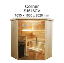 Load image into Gallery viewer, Nordic Corner 4 Person Indoor Sauna
