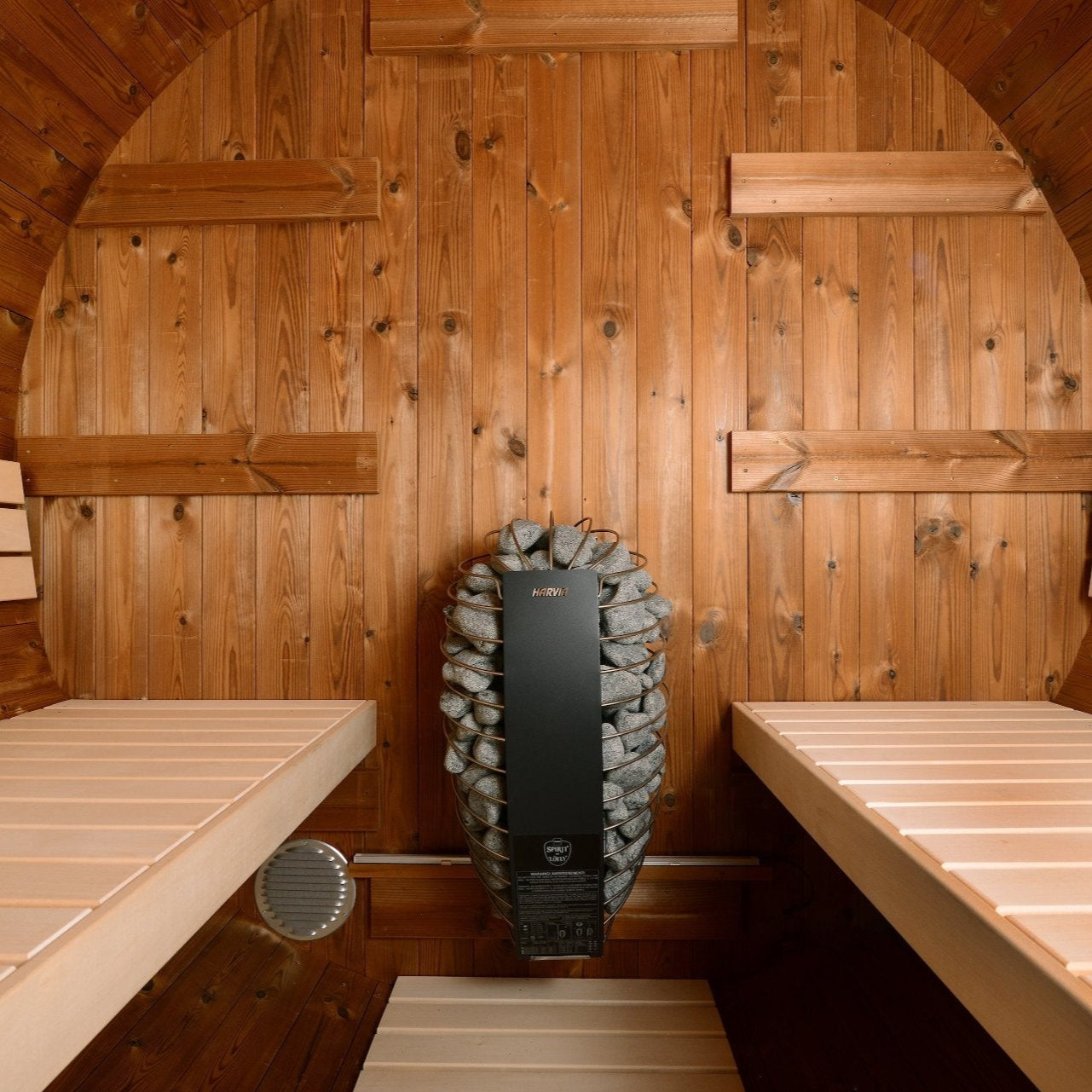 Magnus 6 Person Canopy Barrel Sauna — Harvia Collection - Almost