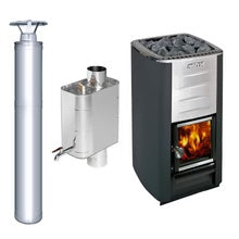 M3 Heater - Heater + Chimney Kit + Water Heater / Standard - Wood-Burning Heaters