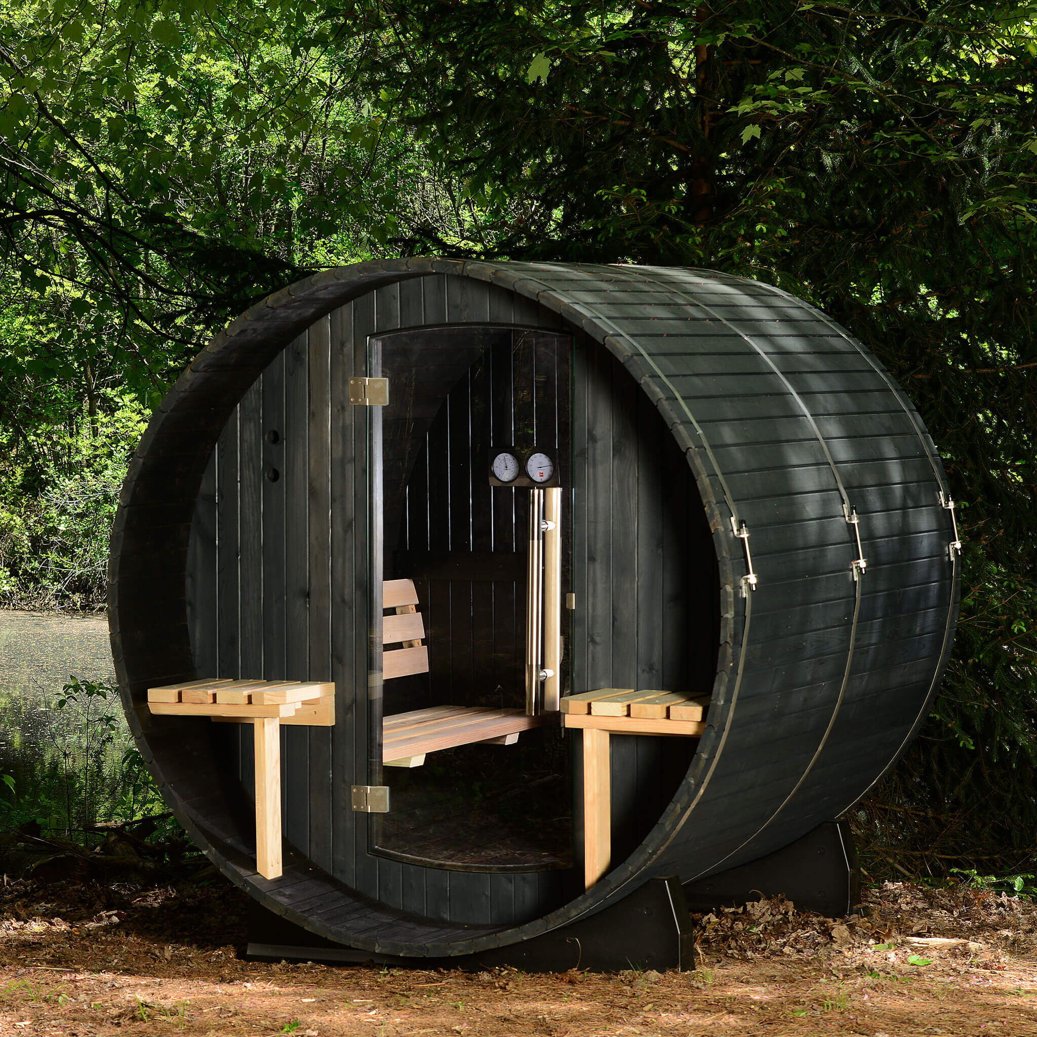 Audra 2-4 Person Canopy Barrel Sauna
