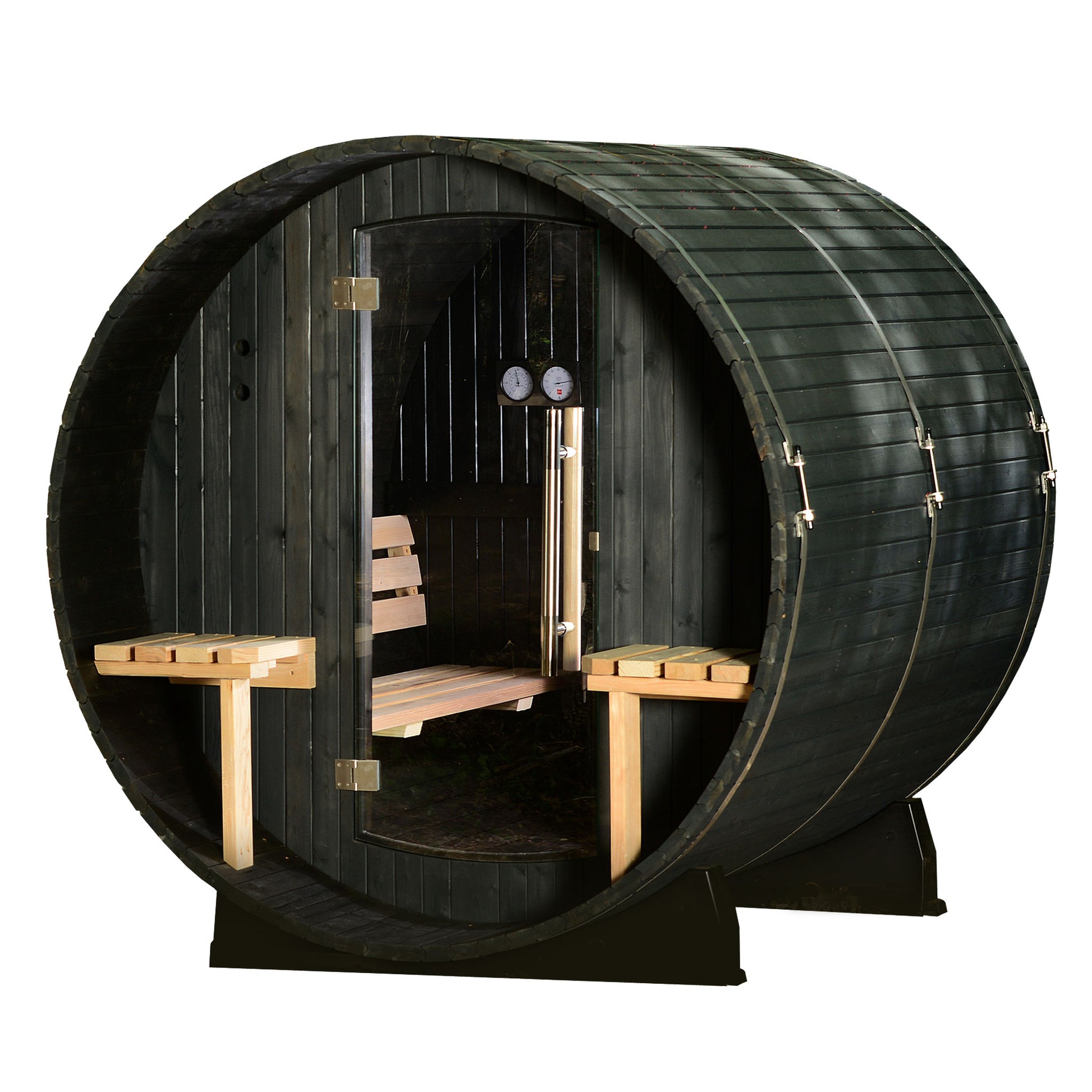 Audra 2-4 Person Canopy Barrel Sauna - Outdoor Saunas