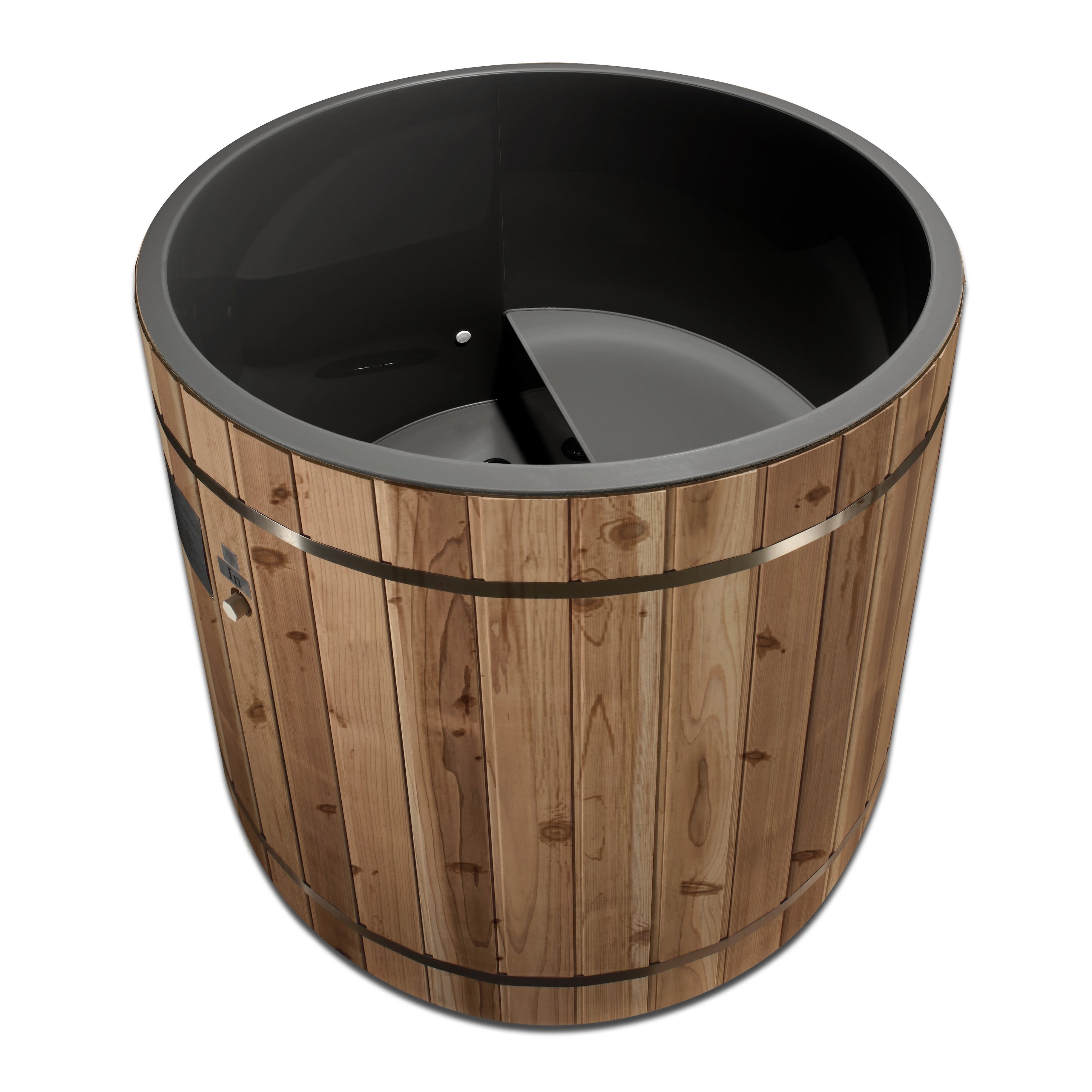 Glacier Cold Plunge + Chiller - Rustic Pacific Cedar / 0.6 HP / Plastic Lining - Cold Plunges