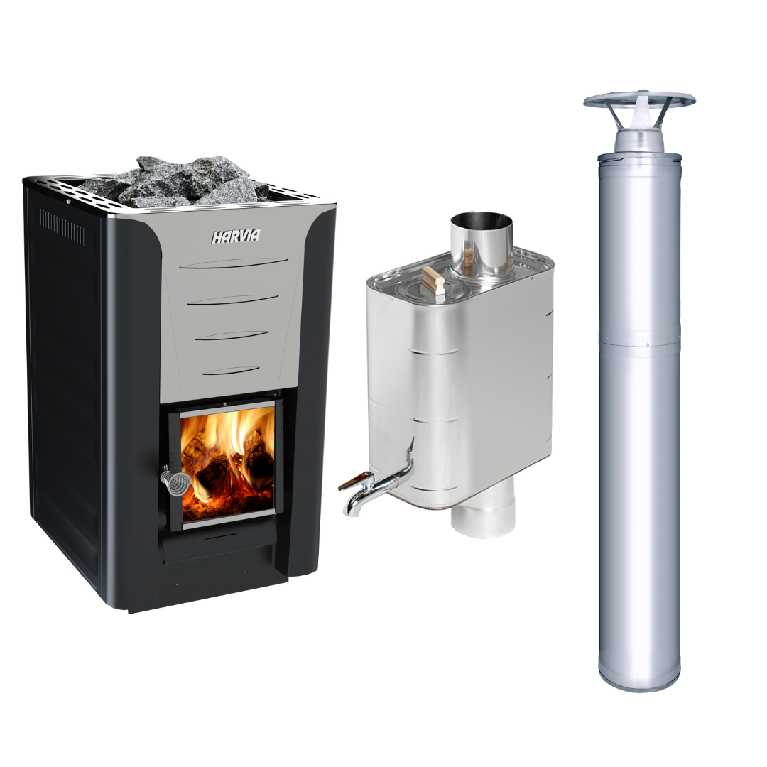 Pro 20 Heater - Pro 20 / Heater + Chimney Kit + Water Heater / Standard - Wood-Burning Heaters