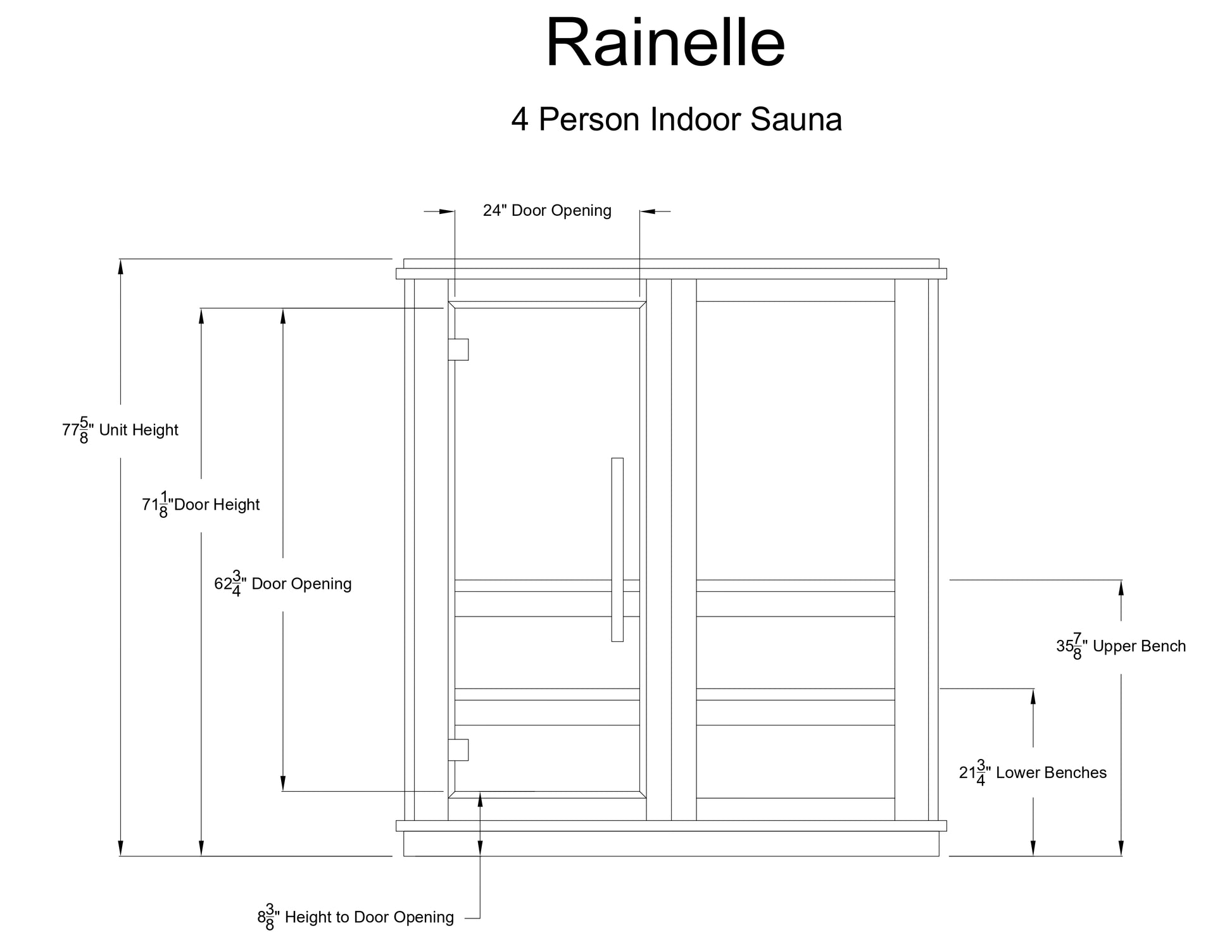 Rainelle 4 Person Indoor Sauna - Indoor Saunas