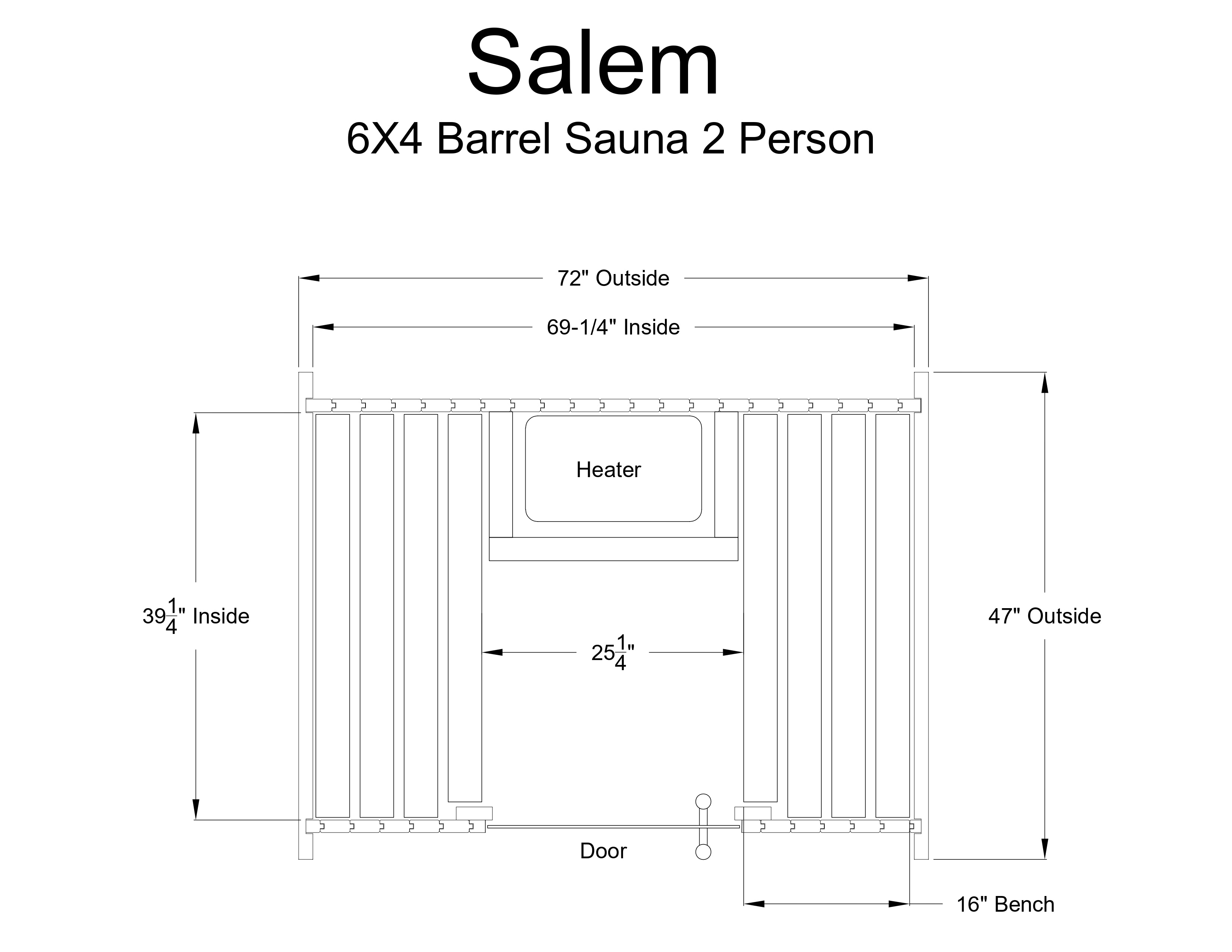 Salem 2 Person Barrel Sauna