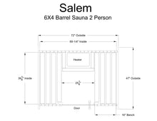 Load image into Gallery viewer, Salem 2 Person Barrel Sauna
