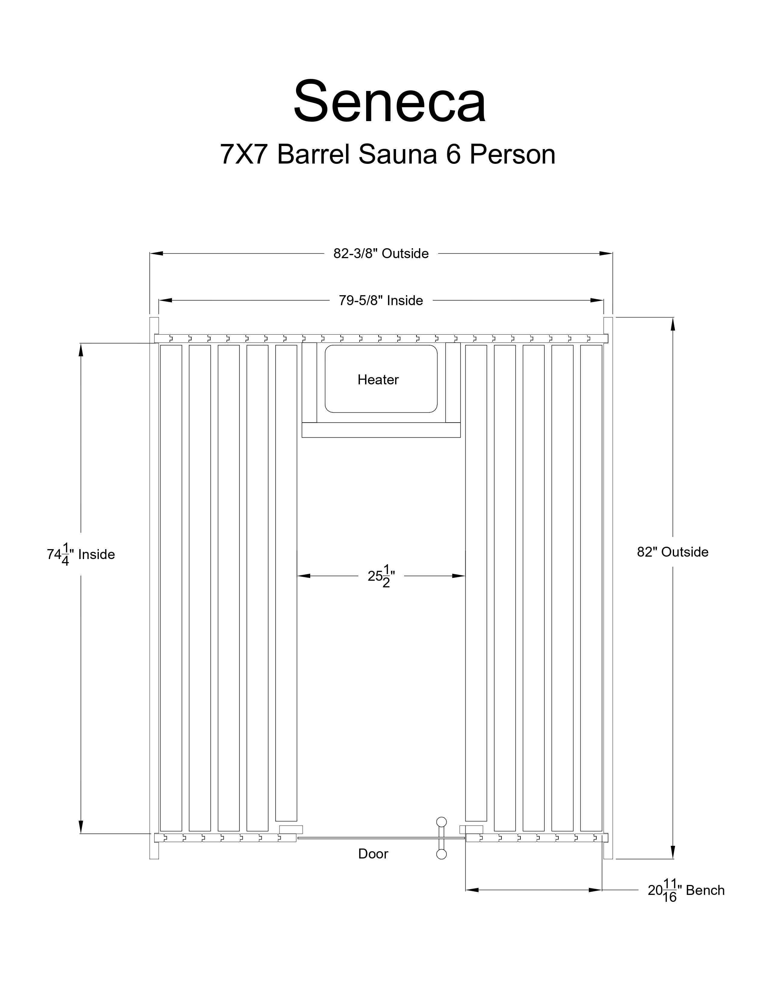 Seneca 6 Person Barrel Sauna - Outdoor Saunas