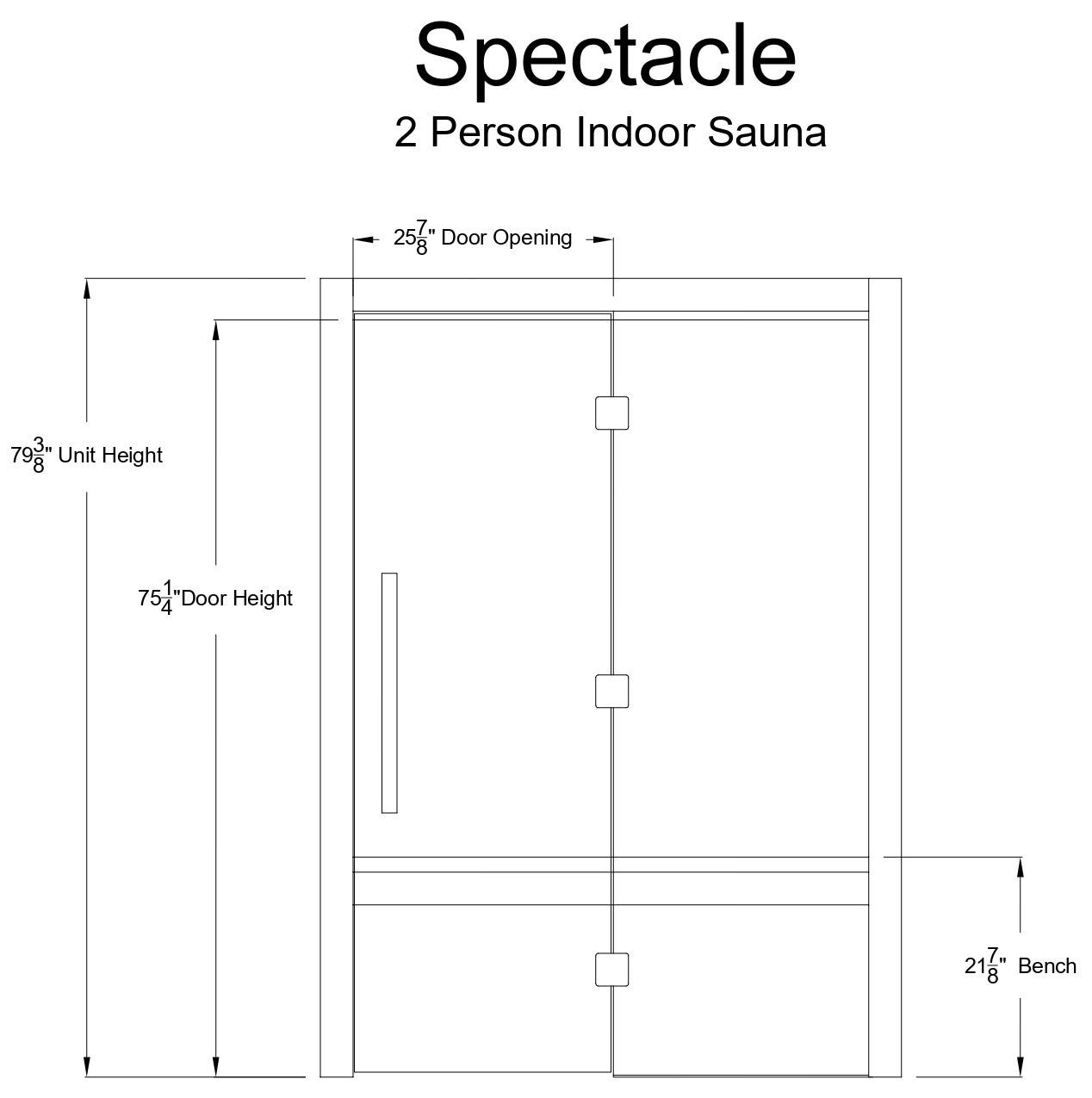Spectacle 2 Person Indoor Sauna - Indoor Saunas