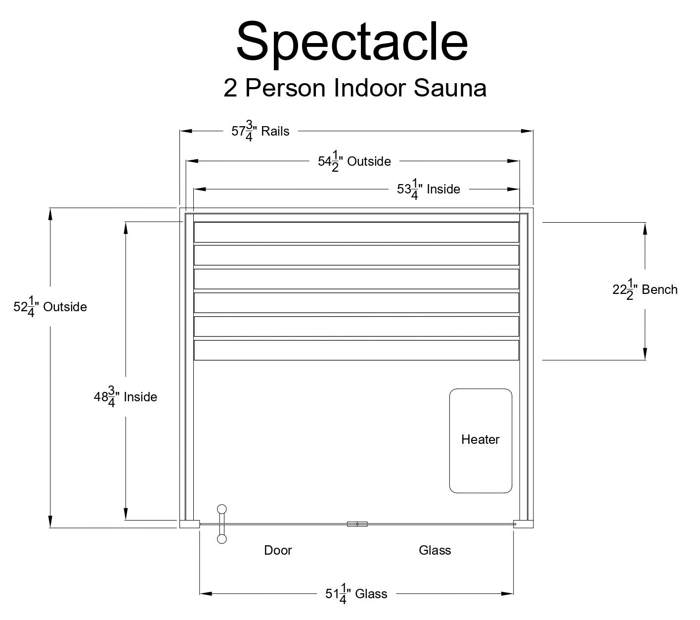 Spectacle 2 Person Indoor Sauna - Indoor Saunas
